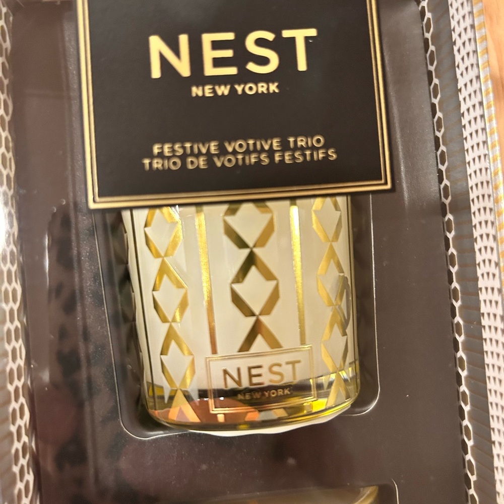 🎄NEST Festive Votive Trio Candle Set. Holiday, Crystallized Ginger/Sugar, Pine - Picture 9 of 9